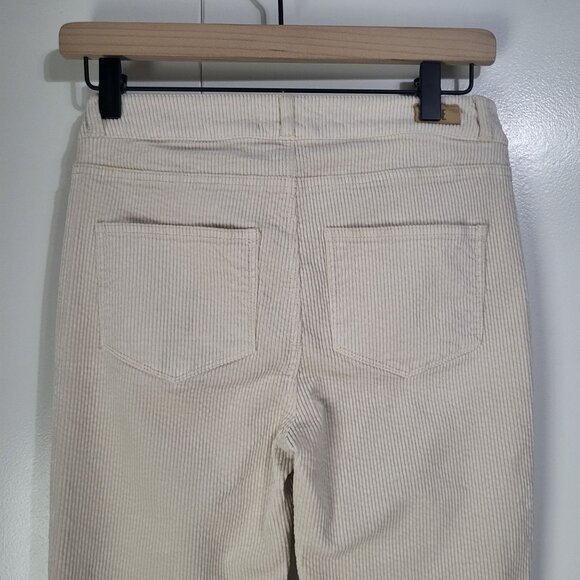 PAIGE Womens SZ 25 Hoxton Ankle Corduroy Pants Cream - Picture 4 of 15